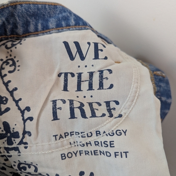 We the Free Tapered Baggy HIgh Rise Boyfriend Fit Jeans, Sz 30 - Picture 5 of 7